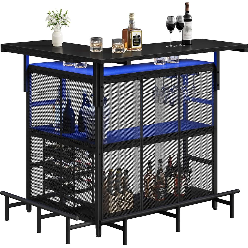 Home Bar Shelves - Unit Bar Rumah, Meja Bar Bentuk