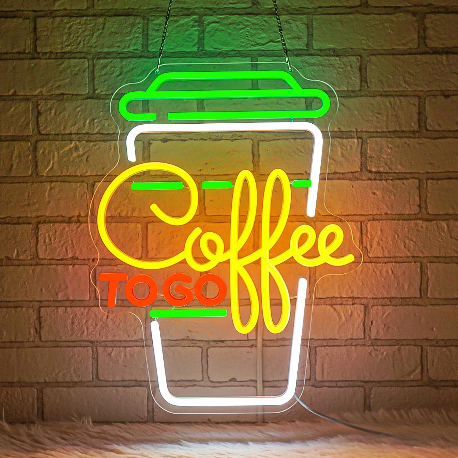 Home Bar And Kitchen - Lampu LED Neon Sign Kopi USB