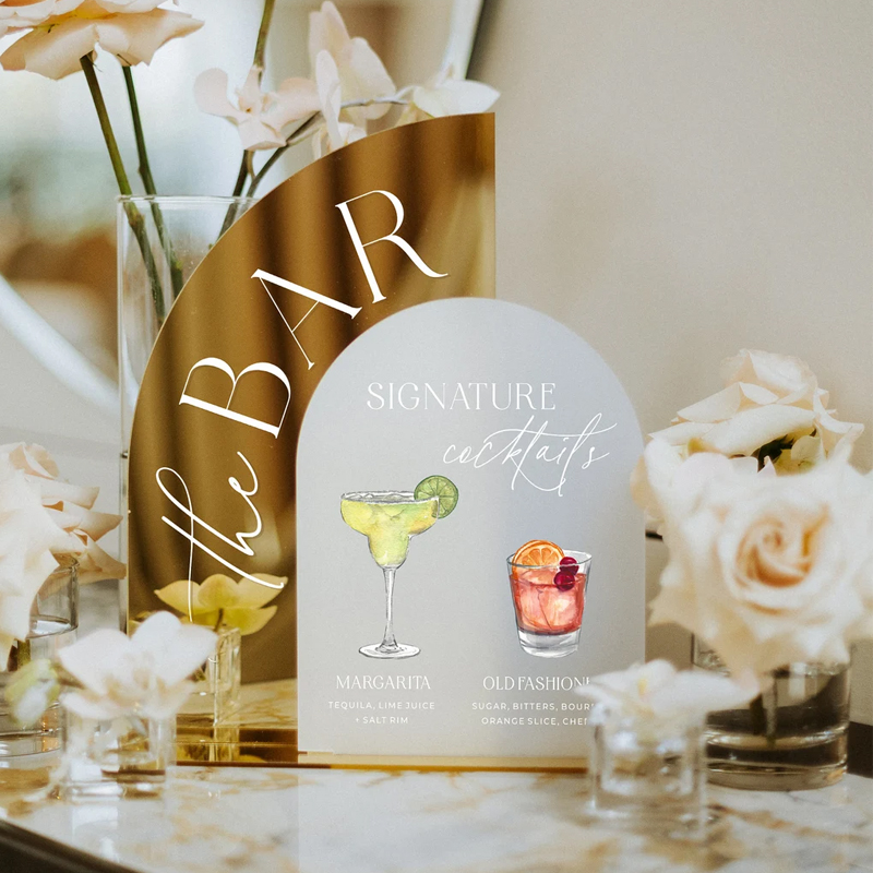 Cocktail Recipe Book - Mereka dan dia koktail pernikahan, tanda