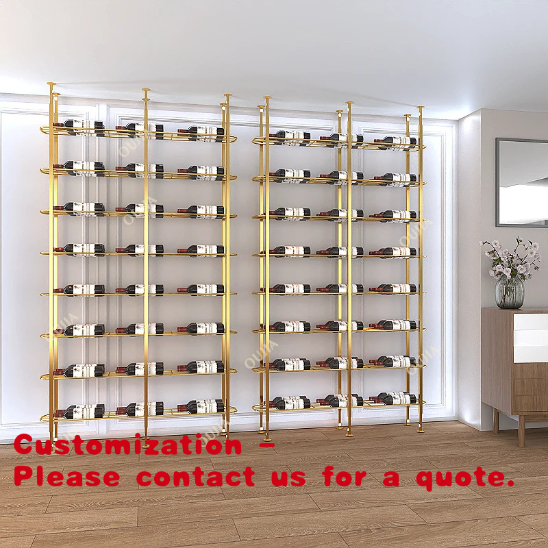 Home Bar Shelves - Rak Wine Dinding dari Besi/Aluminium/Stainless Steel