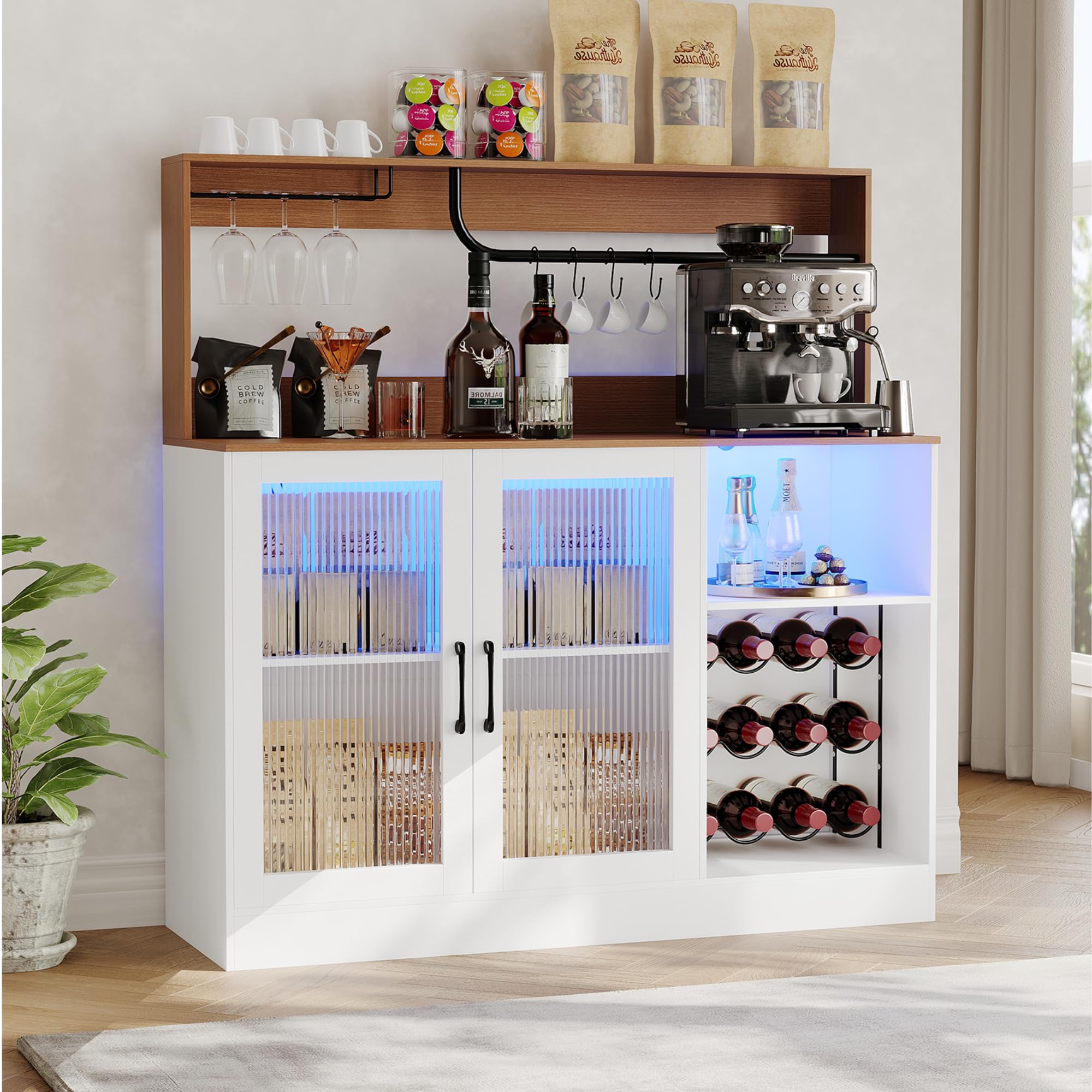 Lemari Bar Anggur Dengan Lampu - Home Bar Shelves ulasan dan harga