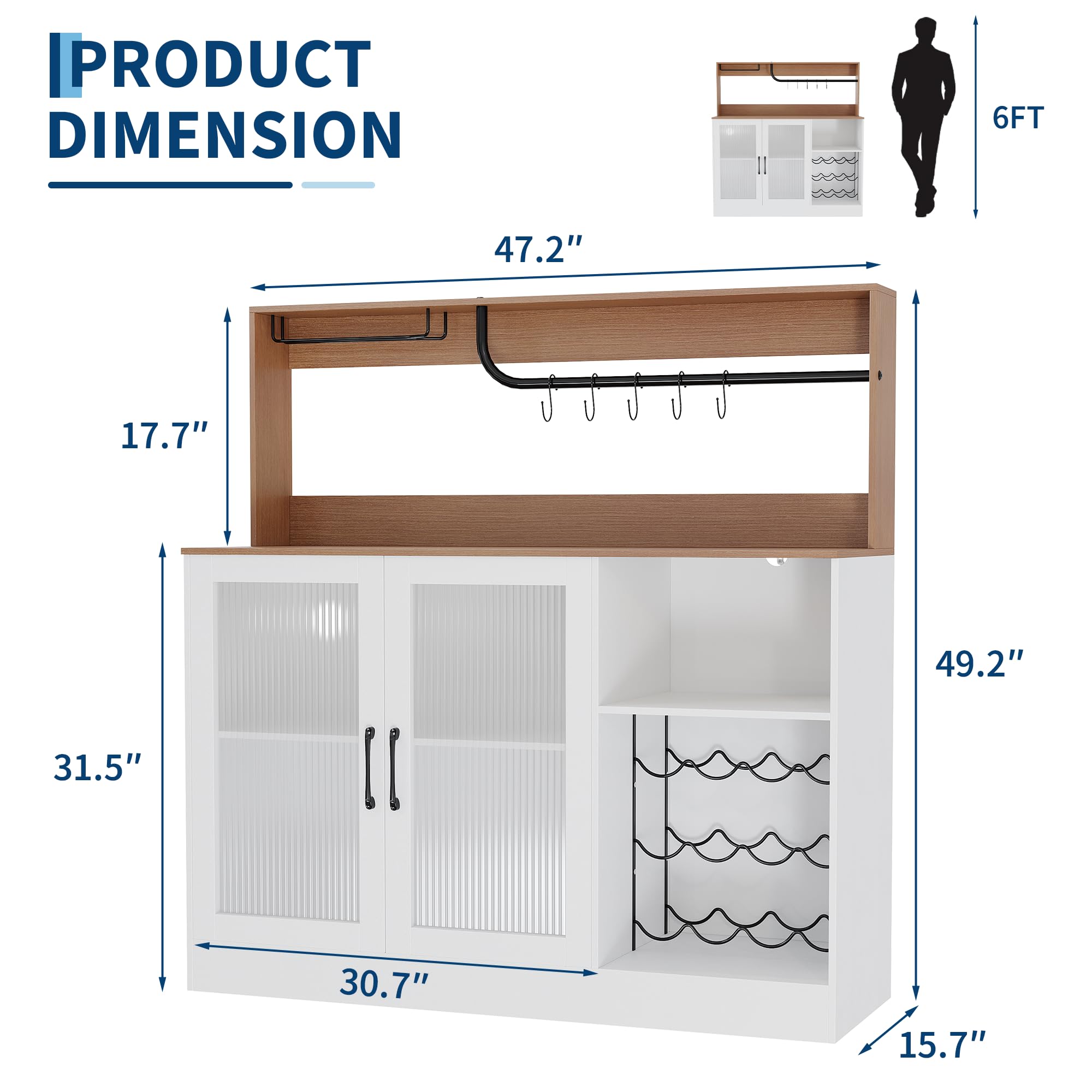 Lemari Bar Anggur Dengan Lampu - Home Bar Shelves ulasan dan harga