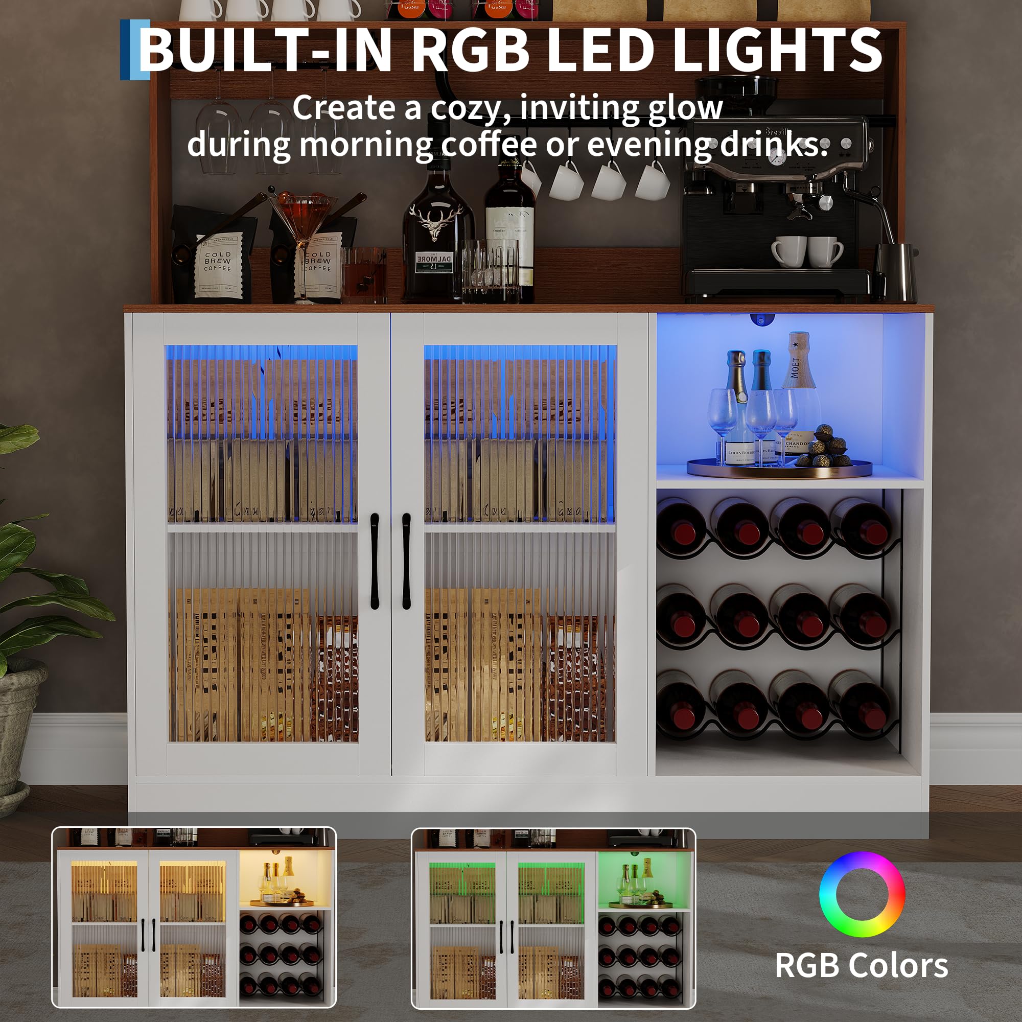 Lemari Bar Anggur Dengan Lampu - Home Bar Shelves ulasan dan harga
