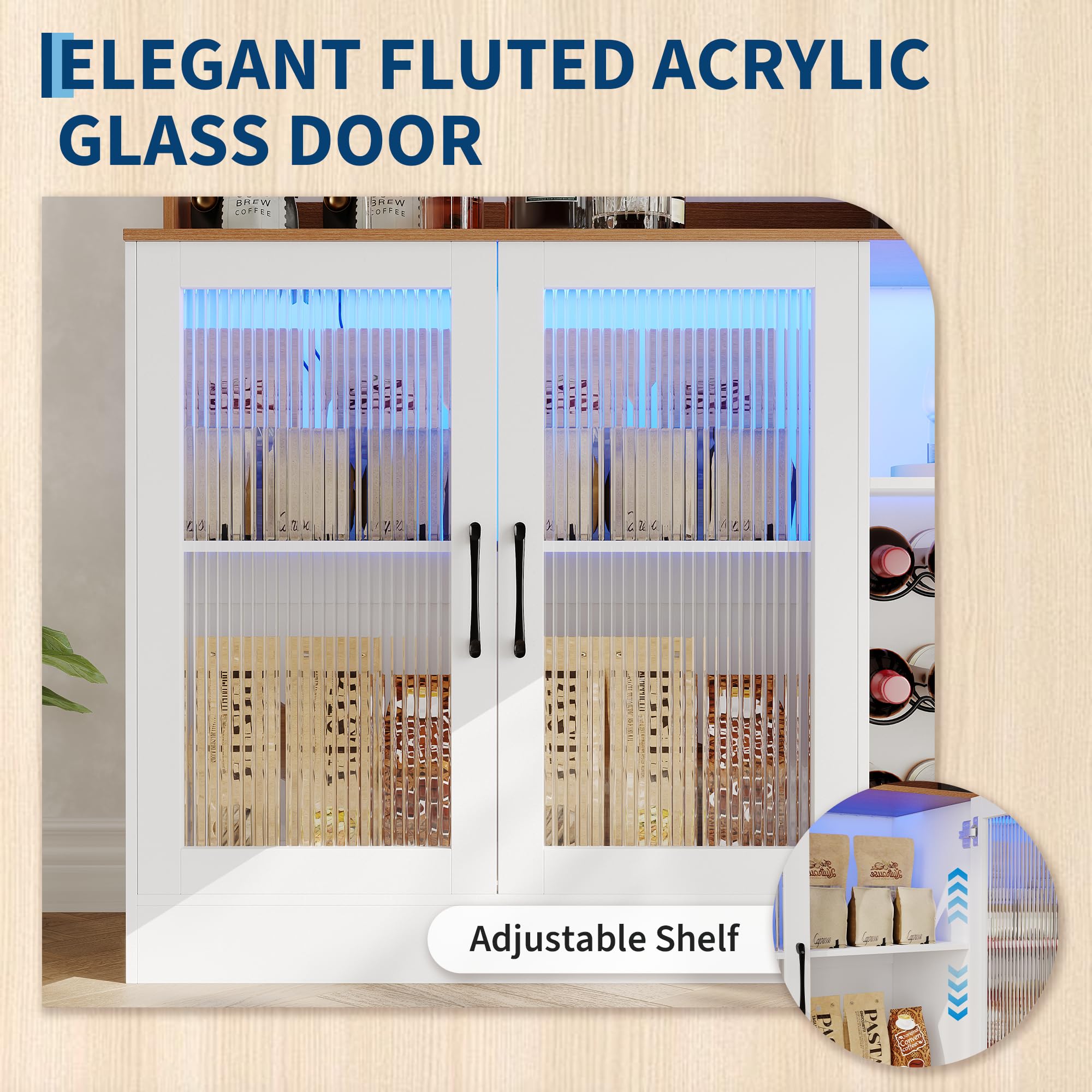 Lemari Bar Anggur Dengan Lampu - Home Bar Shelves ulasan dan harga