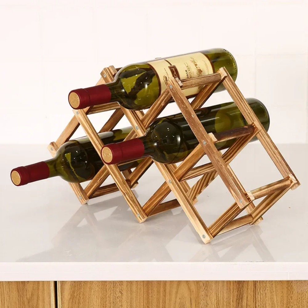 Rak Botol Anggur Kayu Lipat, R - Home Bar Shelves ulasan dan harga