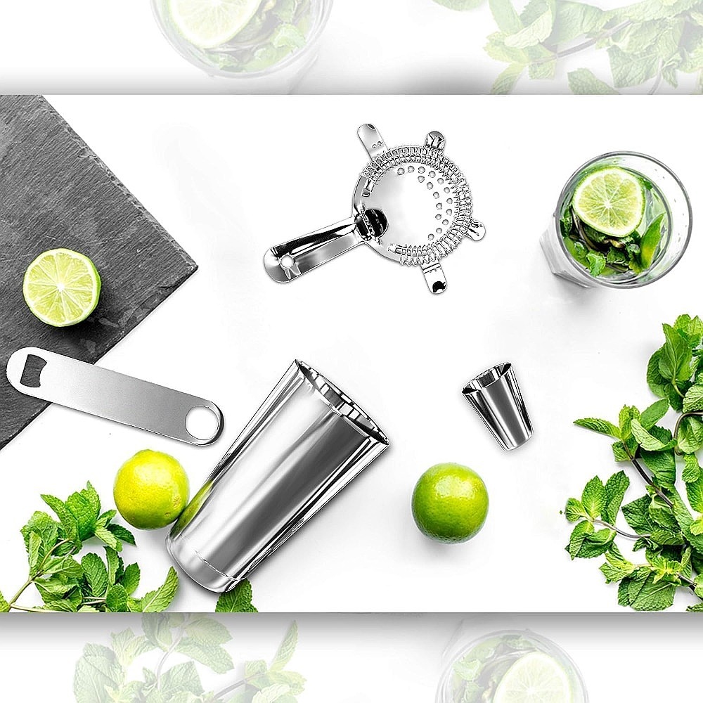 Set Shaker Koktail 15-Piece da - Cocktail Recipe Book ulasan dan harga