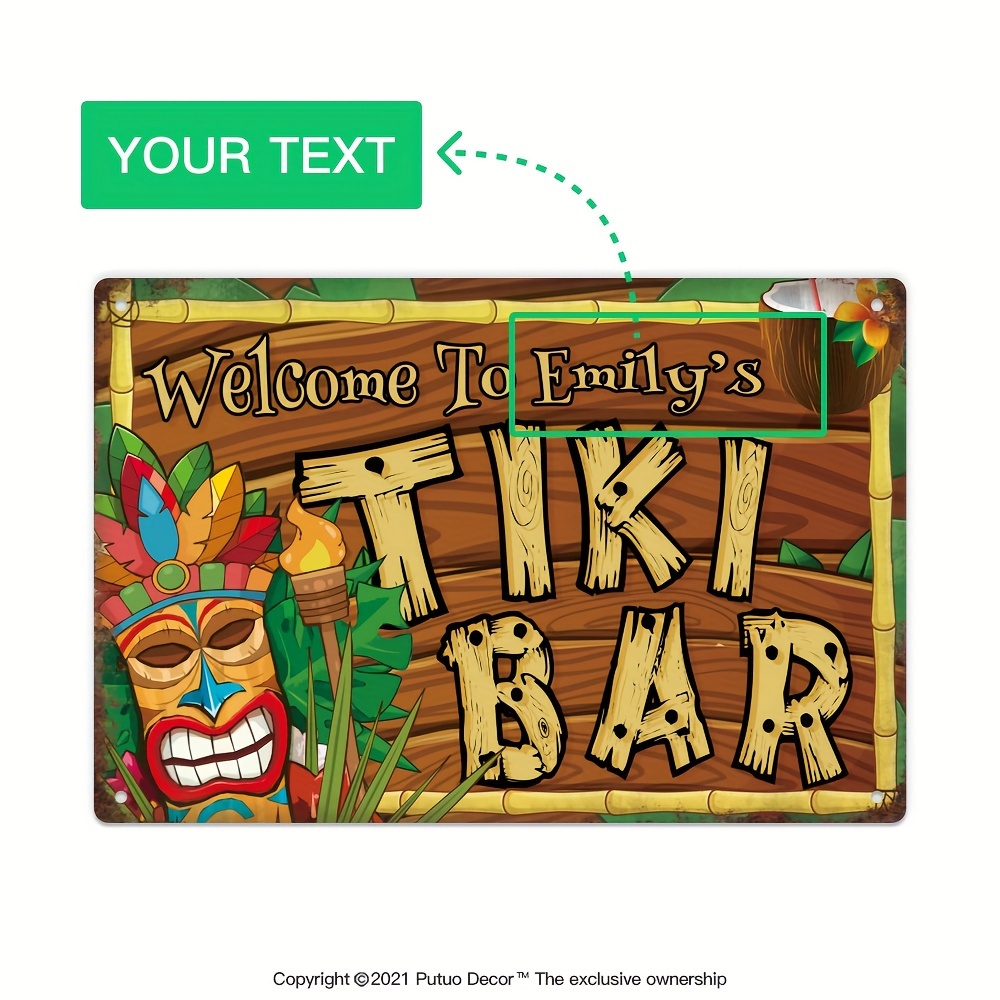 Papan Tanda Bar Tiki Dekorasi  - Home Bar Cafe ulasan dan harga