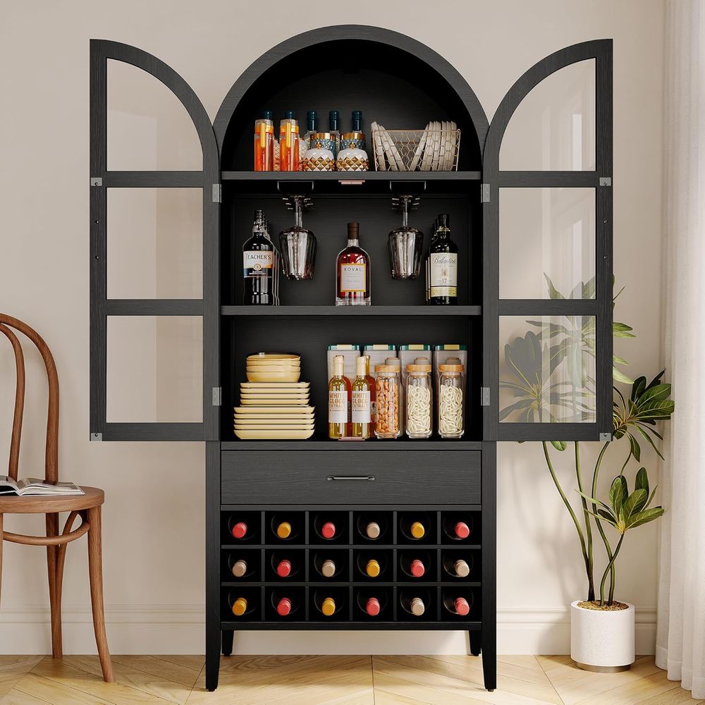 Kabinet Bar Anggur Berbentuk L - Home Bar Shelves ulasan dan harga