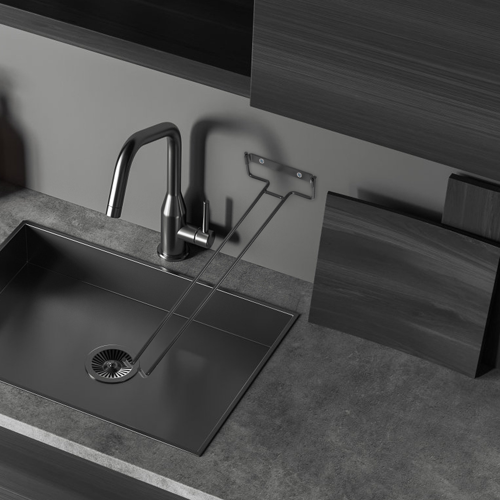Rak Gelas Anggur Gantung Terba - Home Bar Shelves ulasan dan harga